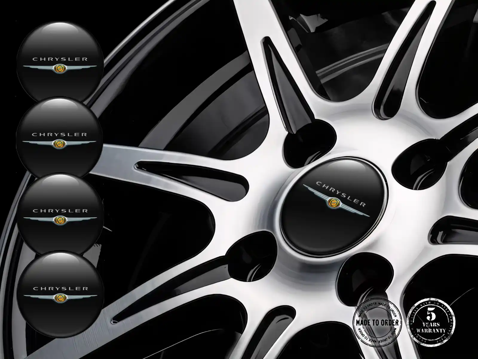 Chrysler  Radaufkleber Logo Harzgewölbtes Design